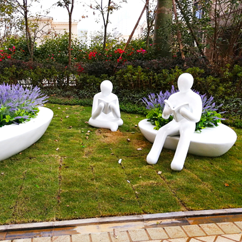 玻璃钢树池坐凳户外园林景观种植池公园大型花坛异形花池座椅定制